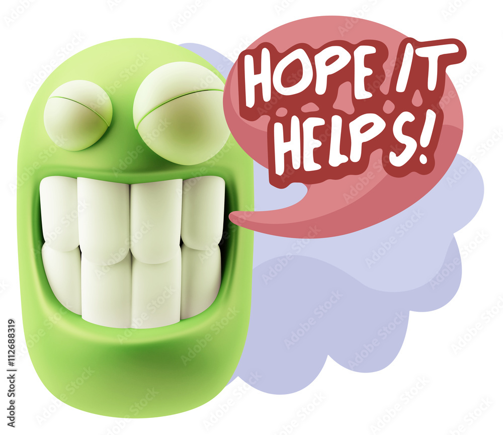 3d Illustration Laughing Character Emoji Expression saying Hope 3d Illustration Laughing Character Emoji Expression saying Hope