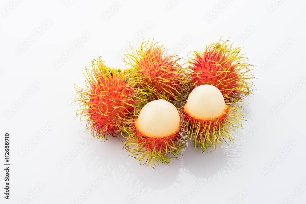 Rambutan fruit isolated on white background Rambutan fruit isolated on white background