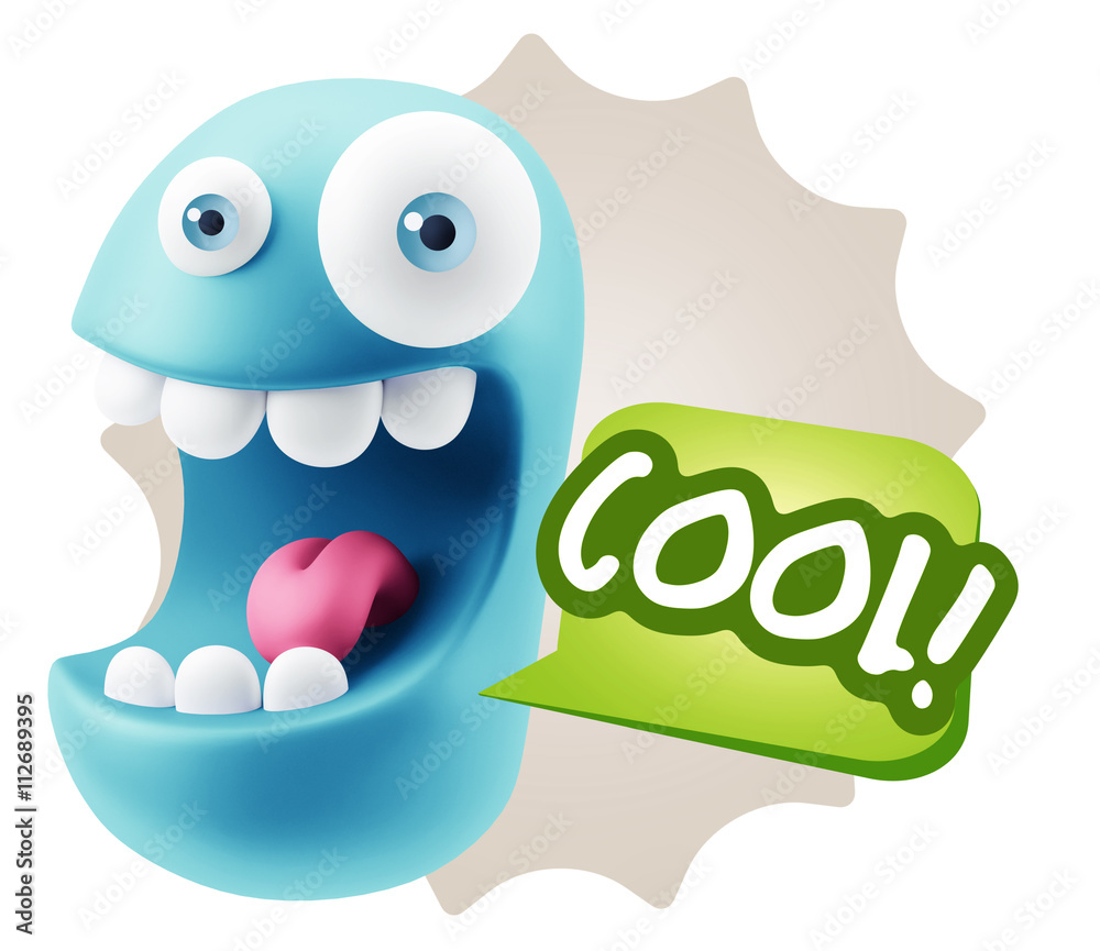 3d Illustration Laughing Character Emoji Expression saying Cool 3d Illustration Laughing Character Emoji Expression saying Cool