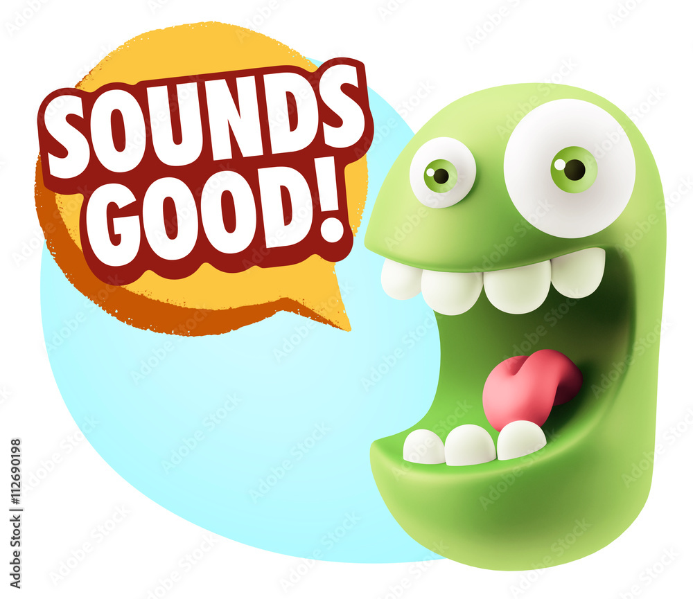 3d Illustration Laughing Character Emoji Expression saying Sound 3d Illustration Laughing Character Emoji Expression saying Sound