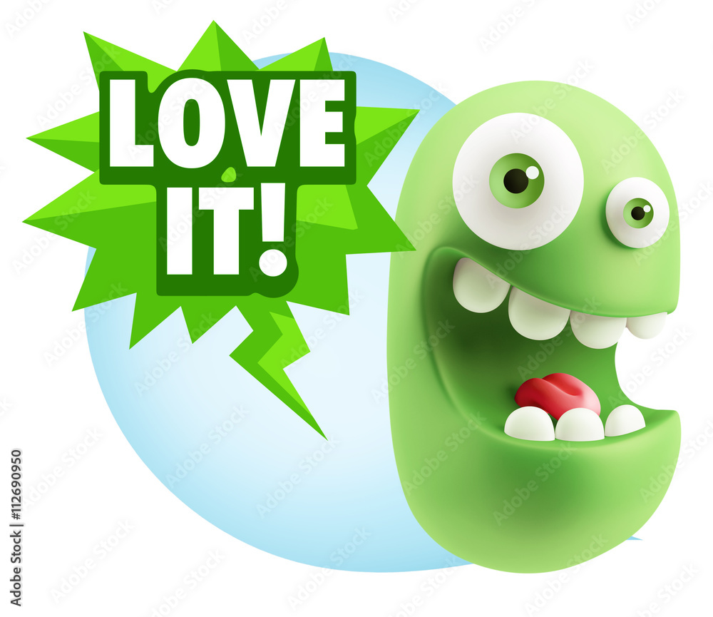 3d Rendering Smile Character Emoticon Expression saying I Love I 3d Rendering Smile Character Emoticon Expression saying I Love I