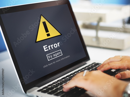 Error Mistake Online Reminder Beware Alert Concept