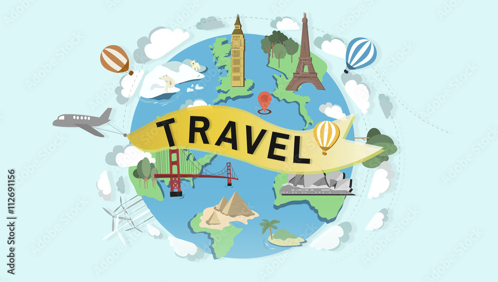 Travel Destination Global World Traveling Concept