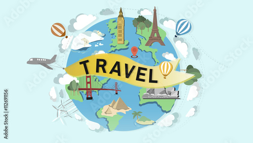 Travel Destination Global World Traveling Concept