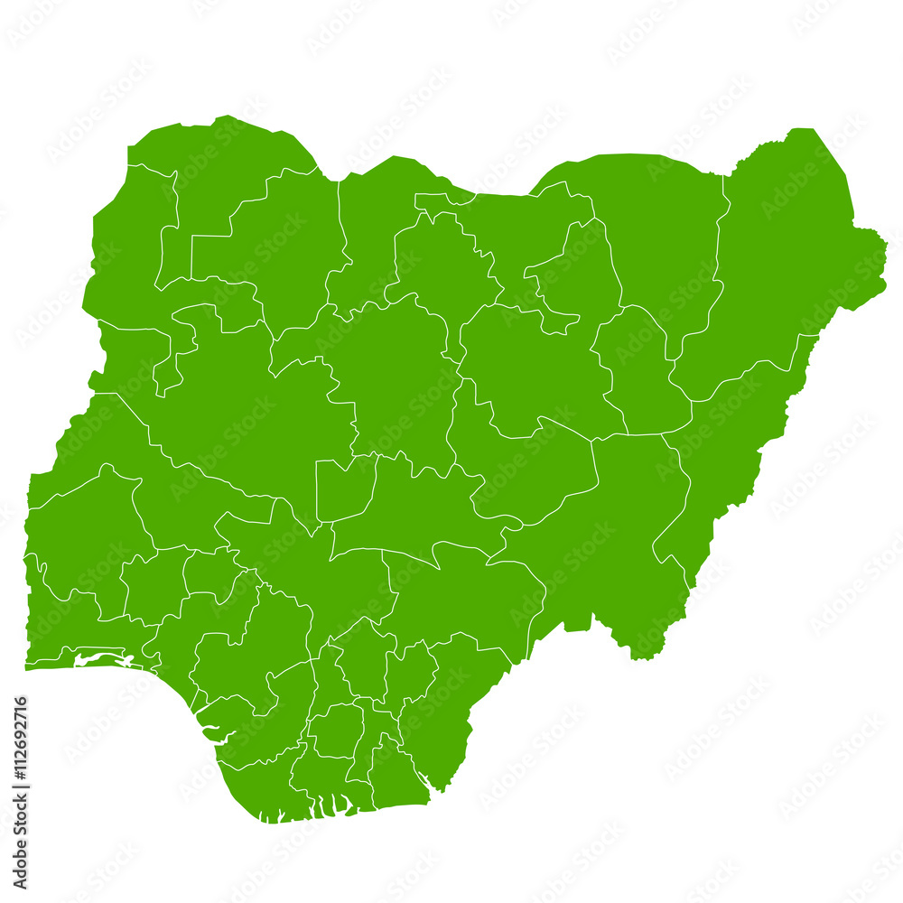ナイジェリア　地図　国　アイコン