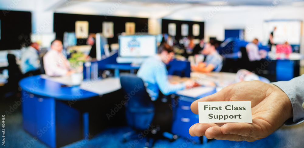 Obraz premium Customer service, support or call center offering first class support