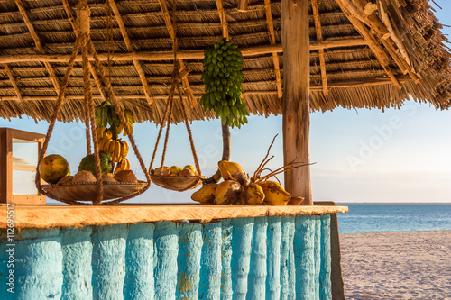 Typical beach bar in Zanzibar photo