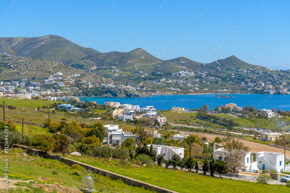 Hermoupolis, Syros. Panoramic view of the capital of Cyclades.