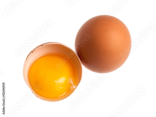 Top view of a broken egg