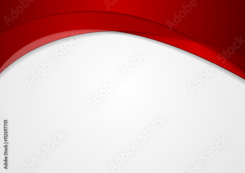Abstract red corporate wavy background. Vector illustration