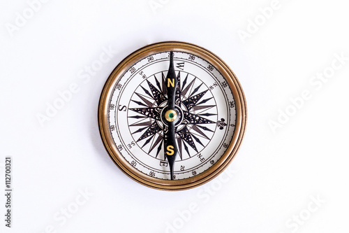 Compass on isoleted white background.