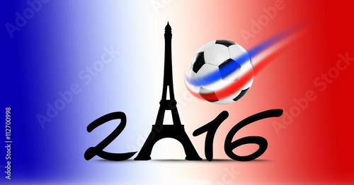 Fußball mit Französischer Flagge