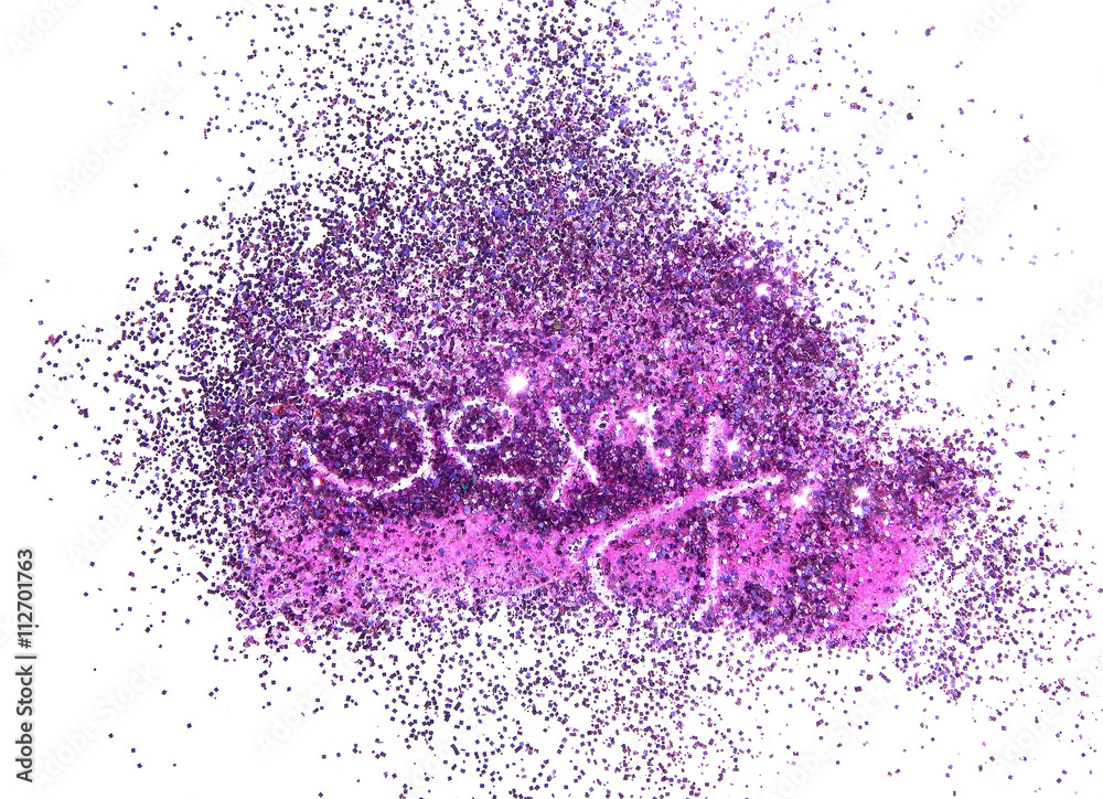 Wordsexy Video Download - Word Sexy of purple glitter on white background Stock Photo | Adobe Stock