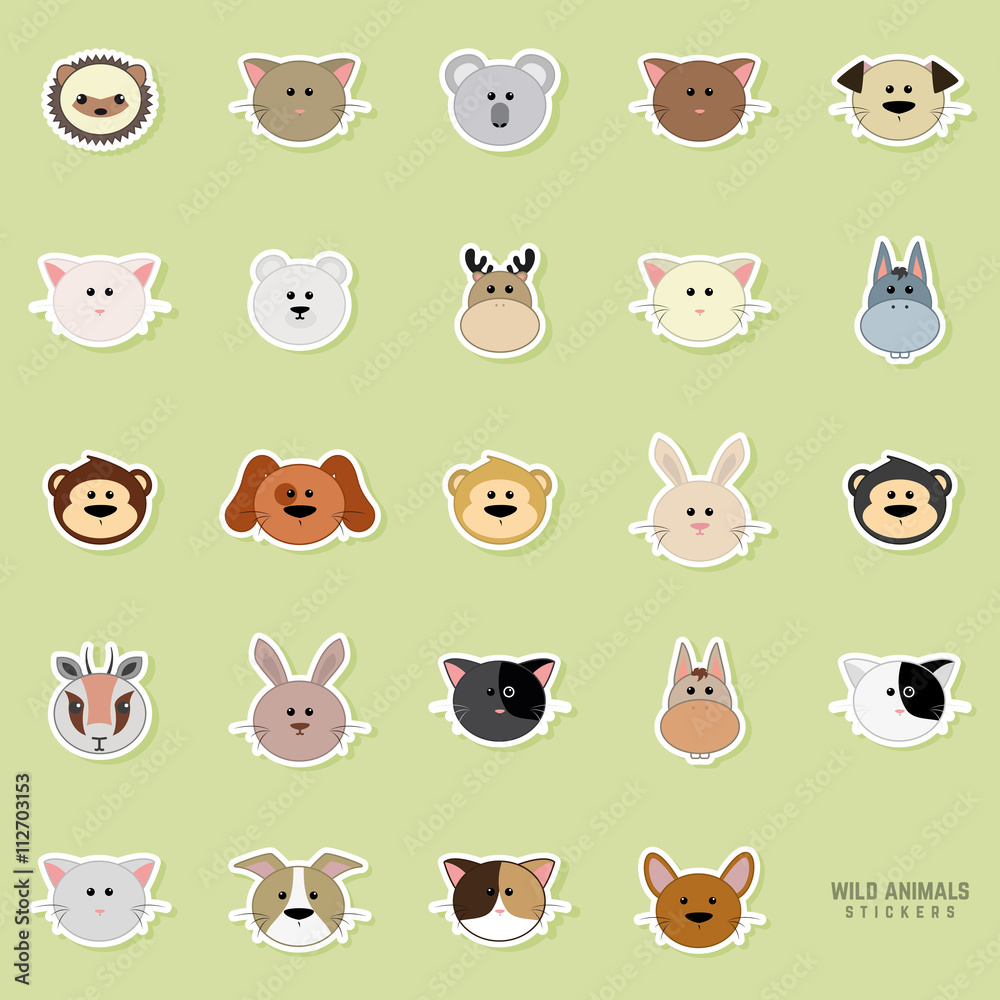 Obraz premium Cute Animals Faces