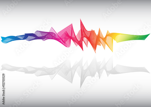 Rainbow ribbon wave isolated