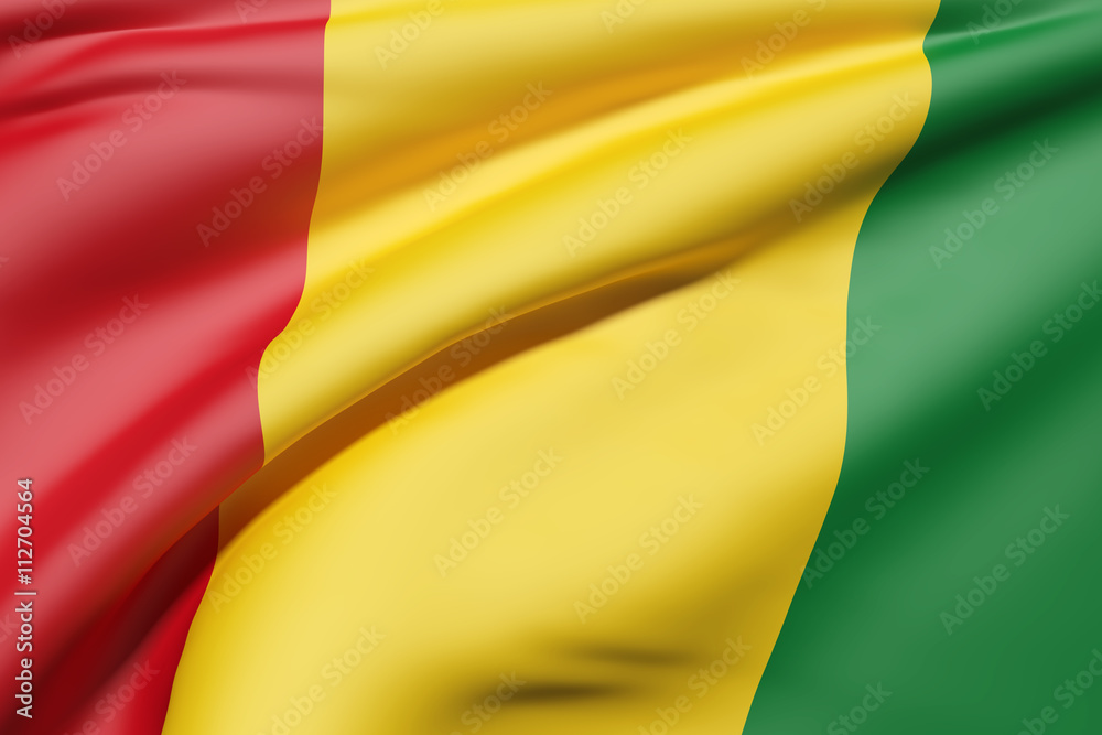 Guinea flag waving