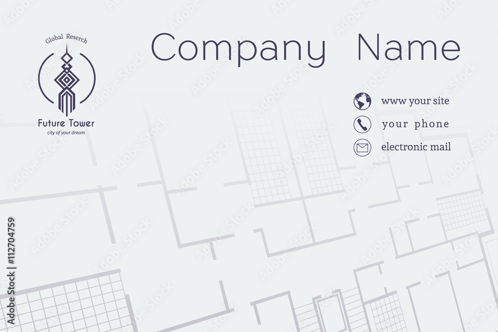 Fototapeta premium Vector Architectural Business Card