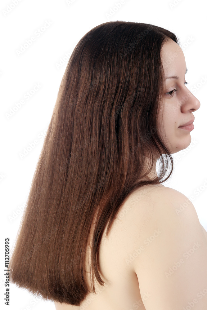profile brown-haired woman profile brown-haired woman