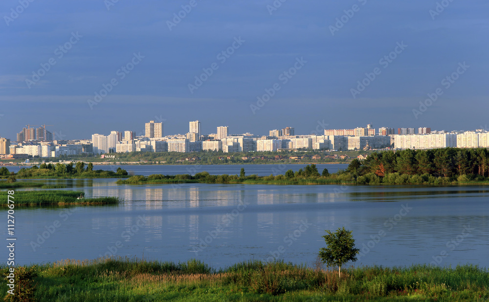 panorama of the river and city