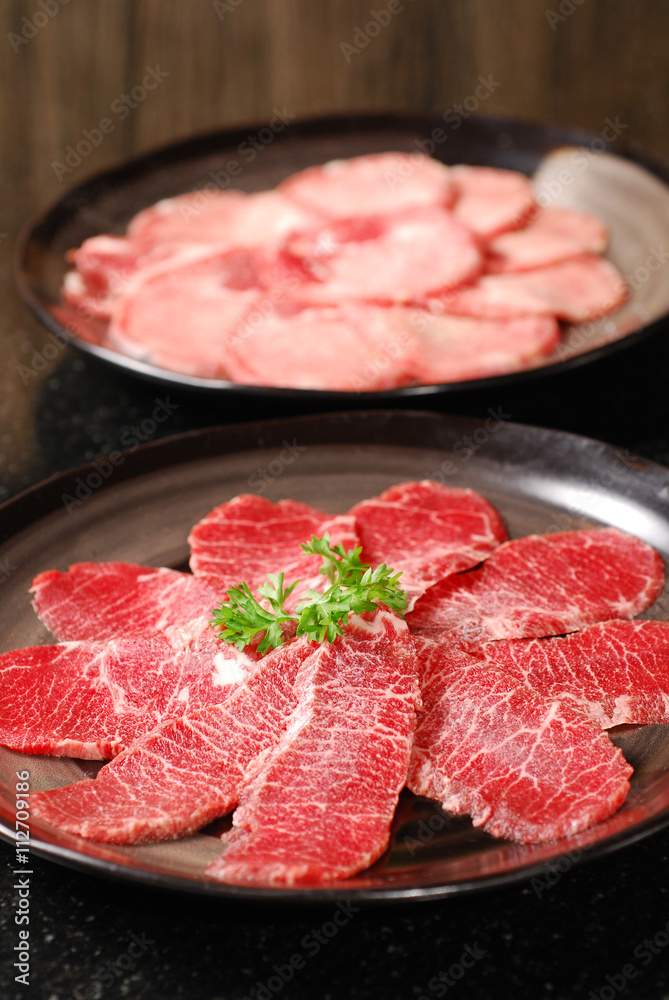 Premium raw japanese kobe beef sliced Premium raw japanese kobe beef sliced