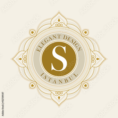 Elegant vector emblem template