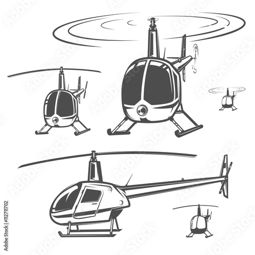 Set of helicopter,helicopter design,helicopter vector.
