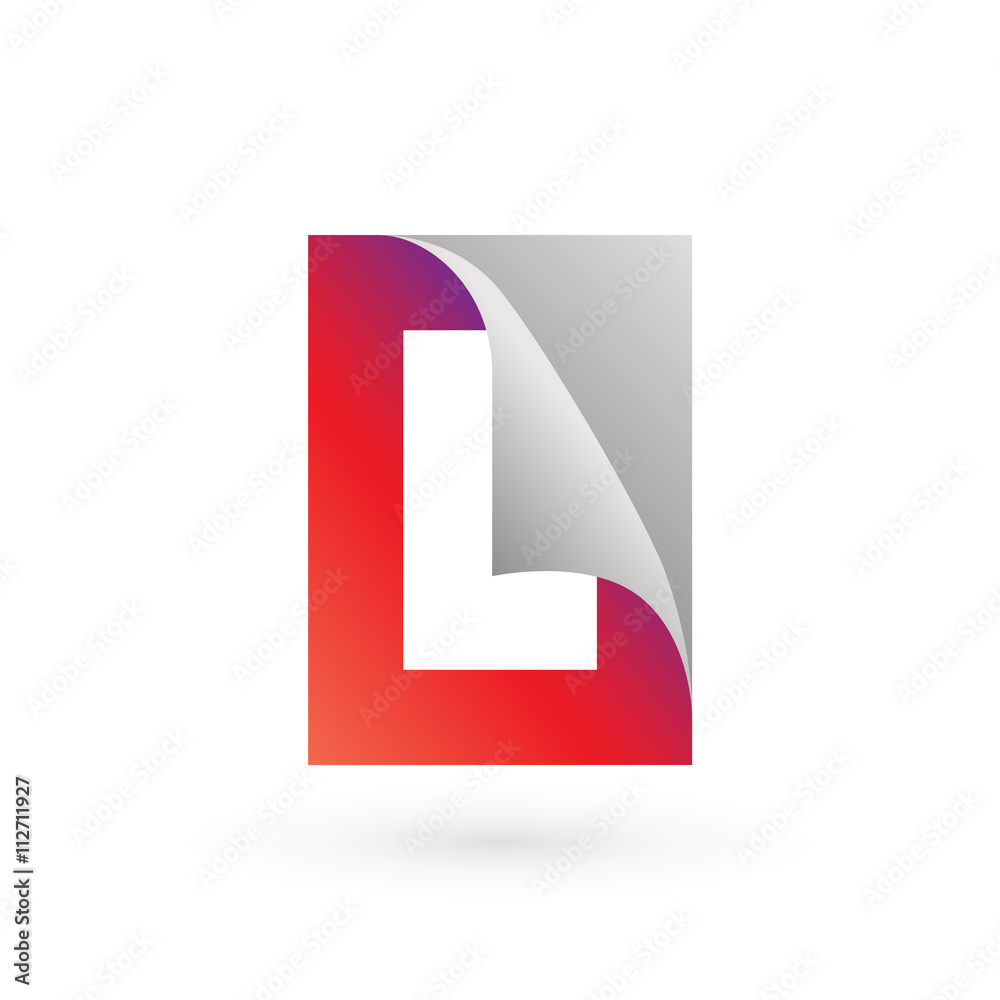 Paper Flip Letter L Logo Paper Flip Letter L Logo