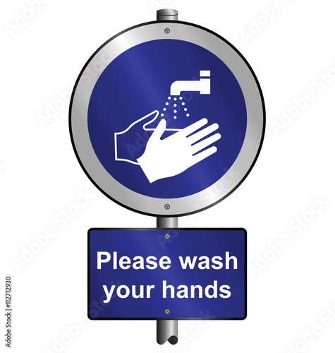 Mandatory health and safety please wash your hands sign 
