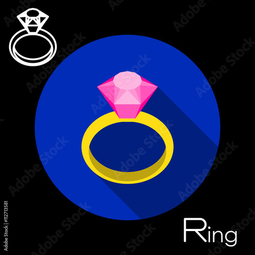 Ring icon. Vector illustration