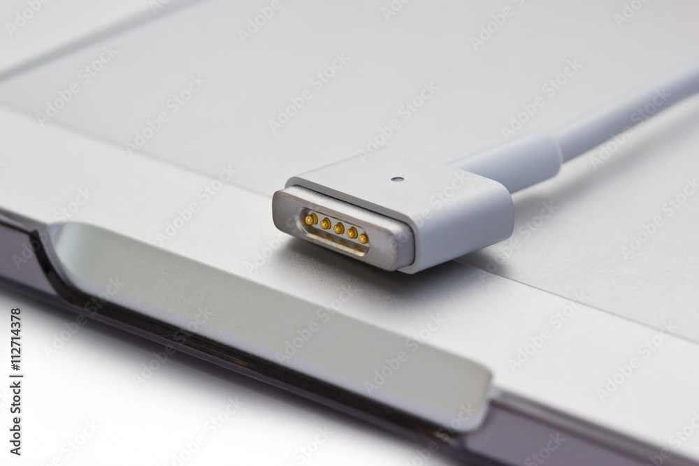 Fototapeta premium Magsafe power ports of laptop computer