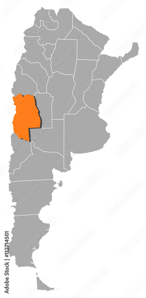 Map - Argentina, Mendoza