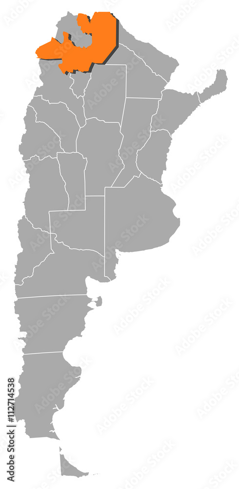 Map - Argentina, Salta