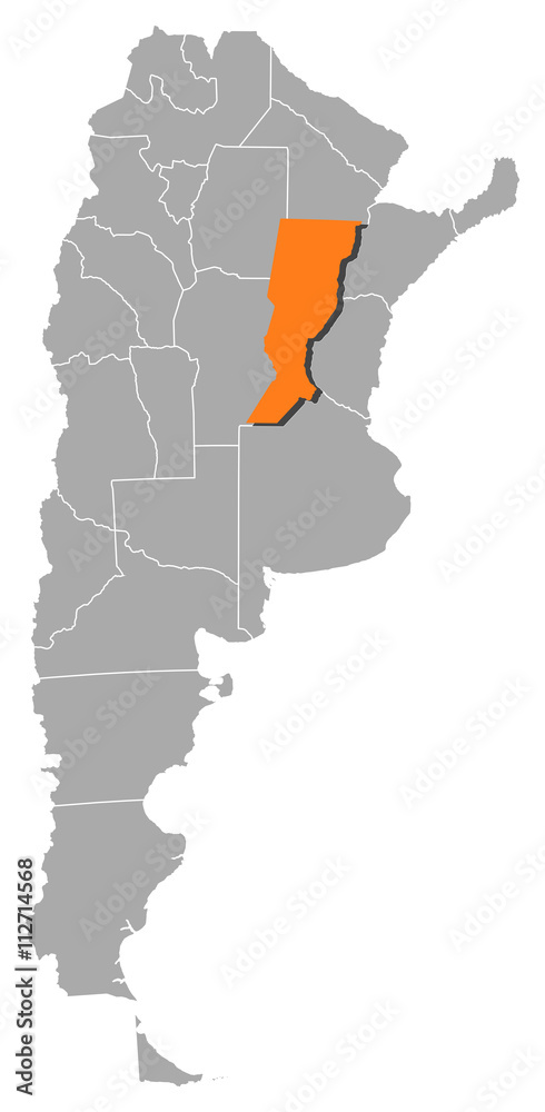 Map - Argentina, Santa Fe