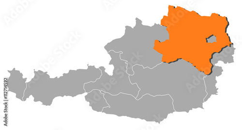 Map - Austria  Lower Austria