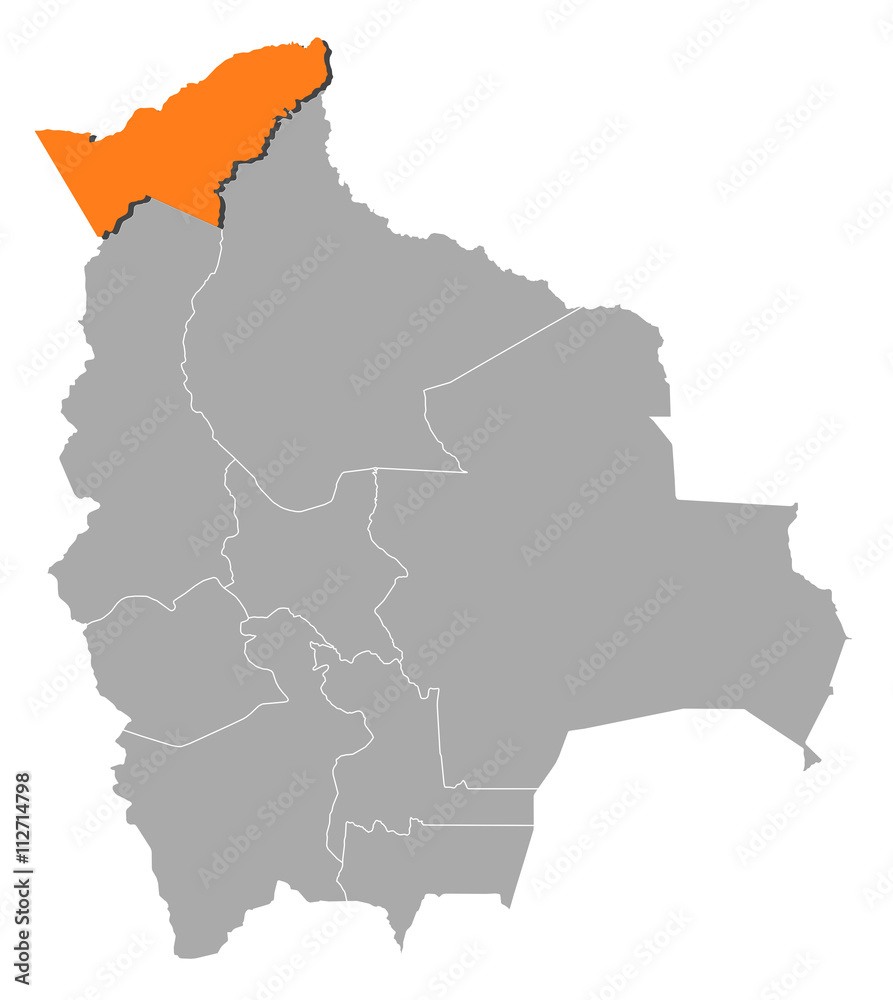 Map - Bolivia, Pando