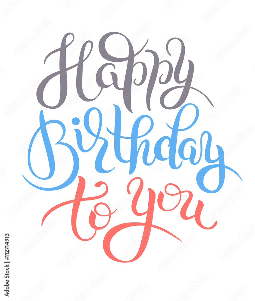 original hand lettering inscription typography template Happy Bi original hand lettering inscription typography template Happy Bi