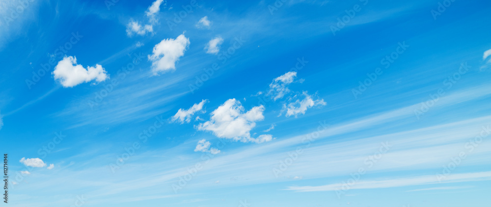 soft clouds, blue sky - obrazy, fototapety, plakaty 