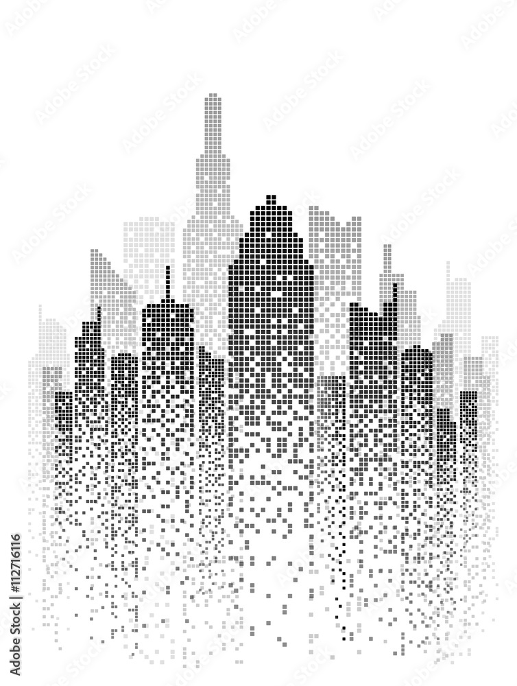 Vector Urban Cityscape Silhouette Illustration 2