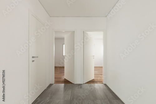 corridor with three doors
