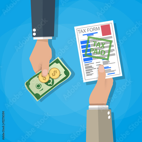 paying tax concept