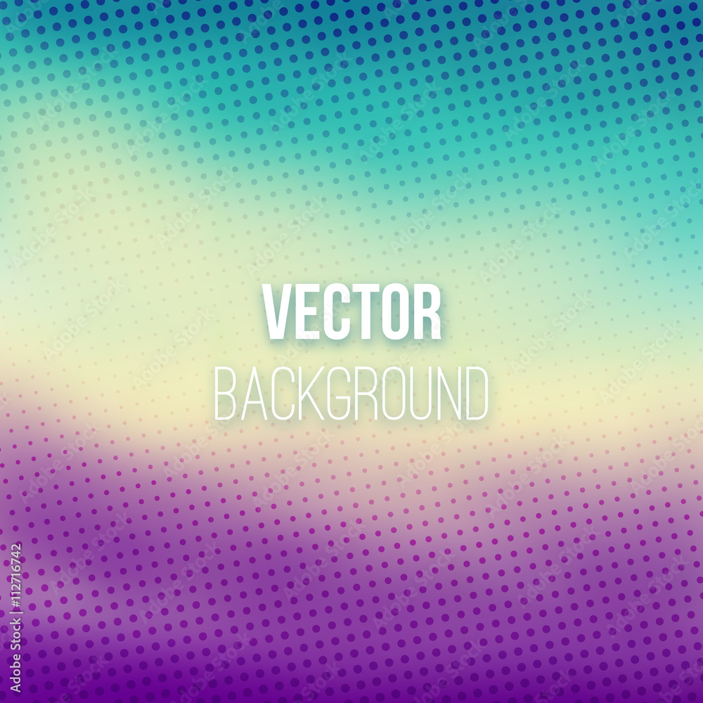 Colorful Blurred Background With Halftone Effect