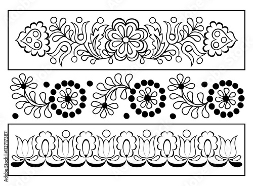 Slovak folk elements, Black ornaments from Slovakia