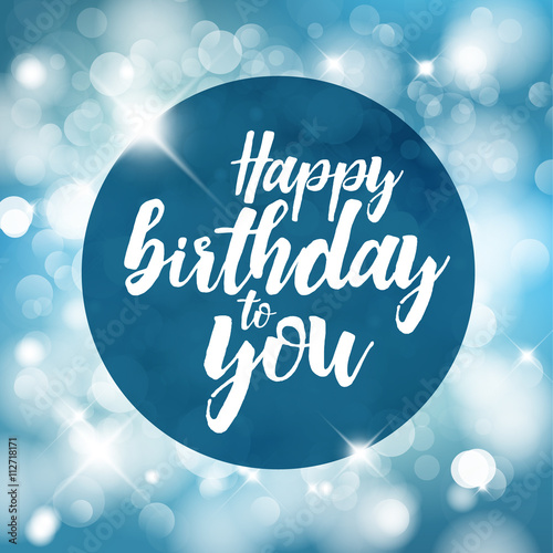 Happy birthday vector illustration with lights