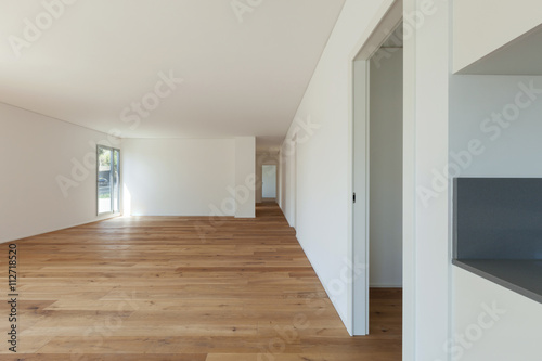 Interior, hall with parquet floor