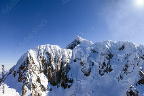 elevated view of snow mountain