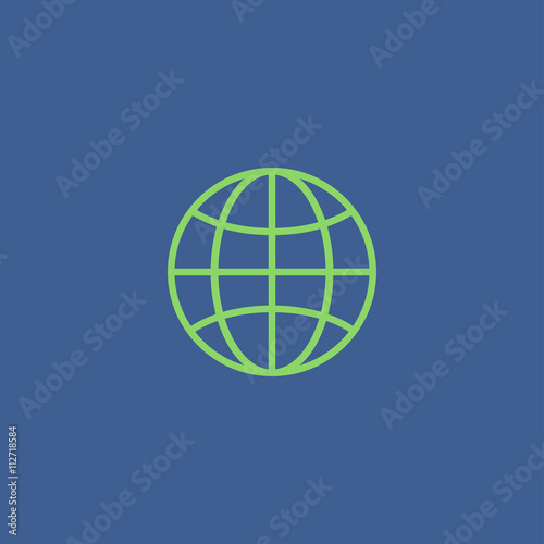 World Globe Icon, pictogram icon photo