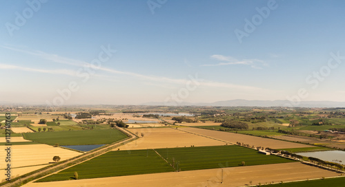 The unspoiled nature in the green Val di Chiana in Tuscany - Italy