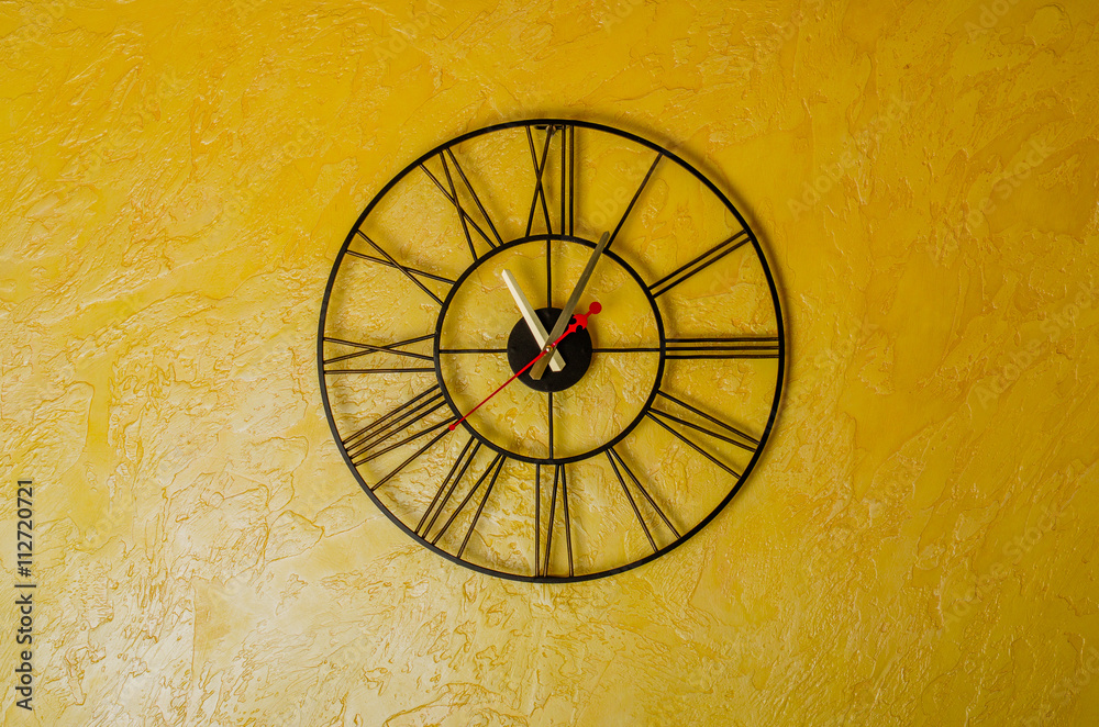 wrought iron wall clock 