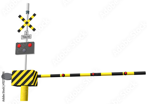 three-dimensional illustration of a road sign with directions