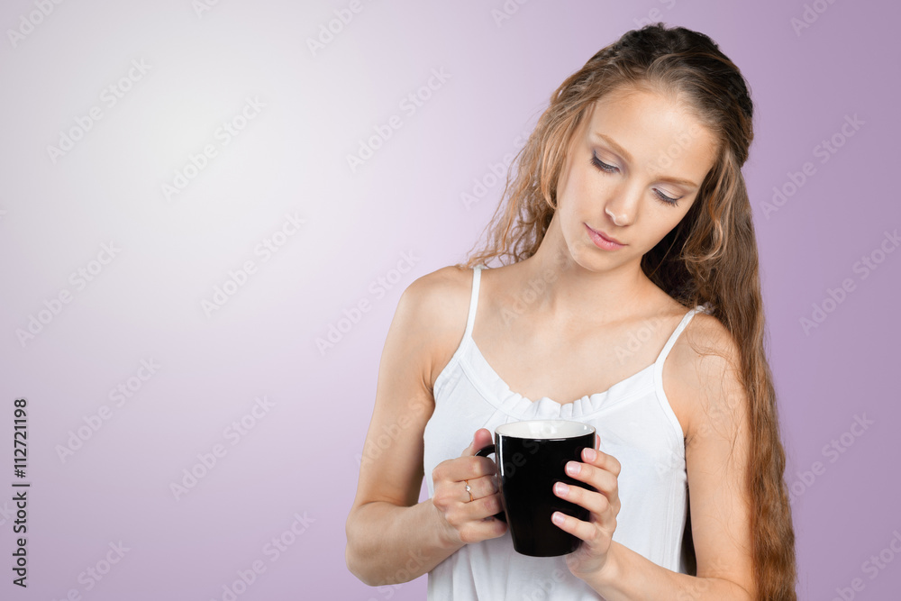  woman portrait with cup